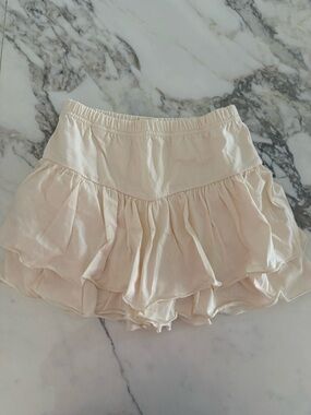 SOW Cream Layered Ruffle Skort